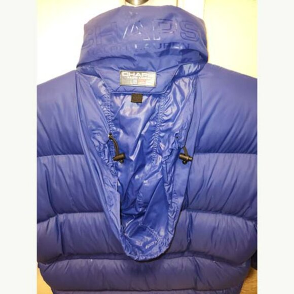 NEW RALPH LAUREN CHAPS LARGE, (42-44) MEN'S BLUE DOWN PUFFER JACKET - Picture 4 of 5